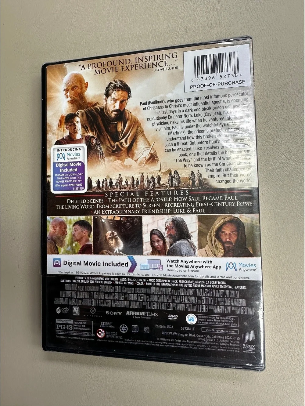 Paul Apostle of Christ DVD sealed